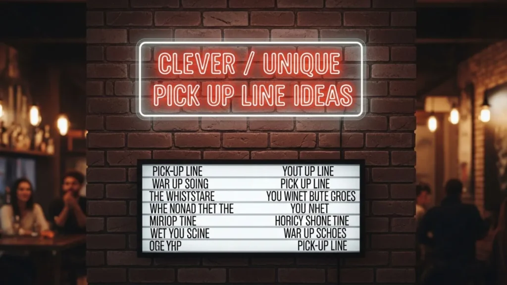 Clever / Unique Pick Up Line Ideas
