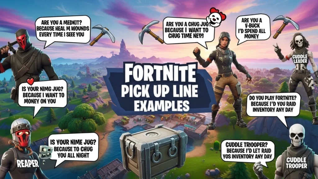 Entertaining Fortnite Pick Up Line Examples