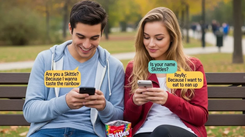 Texting Skittles Pick Up Lines