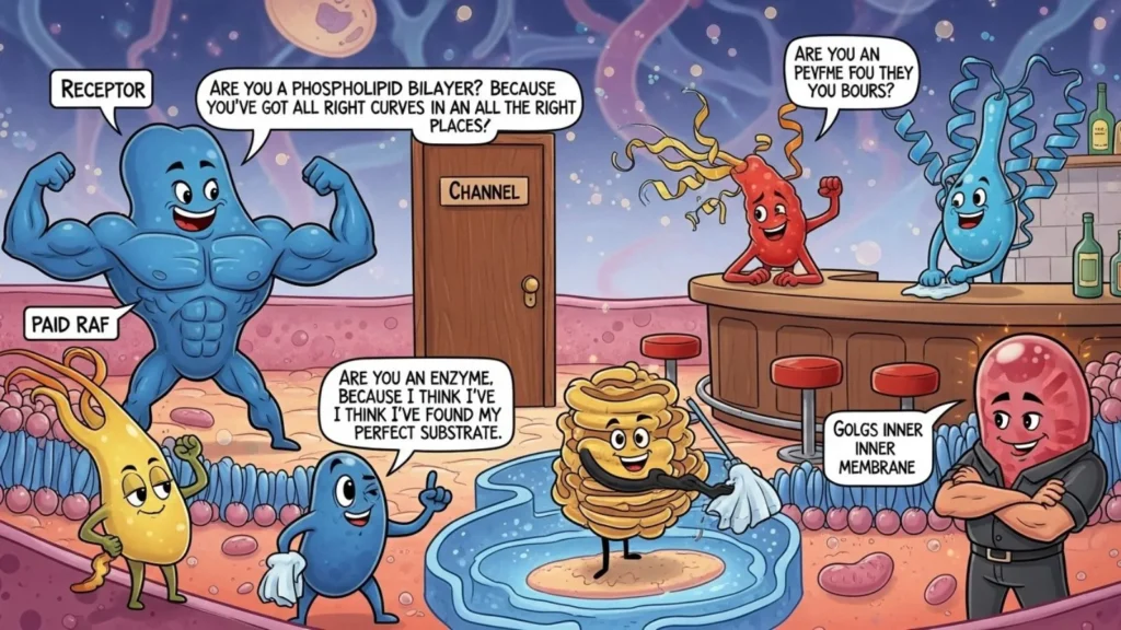 Cheesy Cell Membrane Pick Up Lines