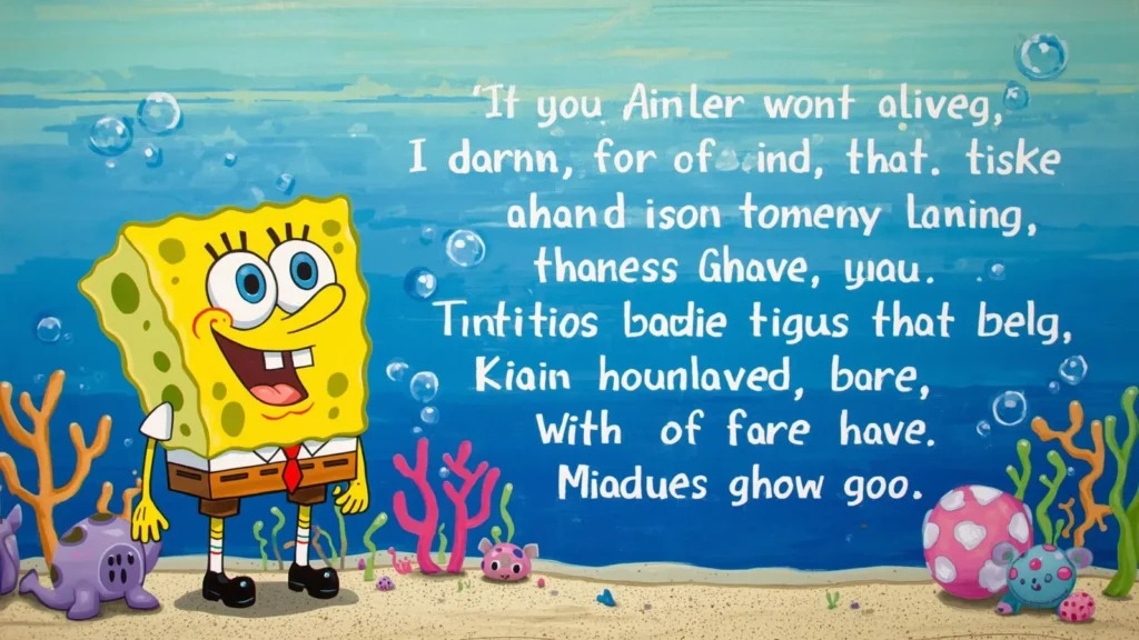 Classic SpongeBob Pick Up Lines