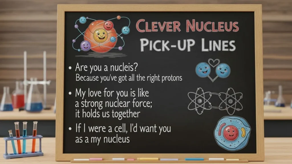 Clever Nucleus Pick Up Lines