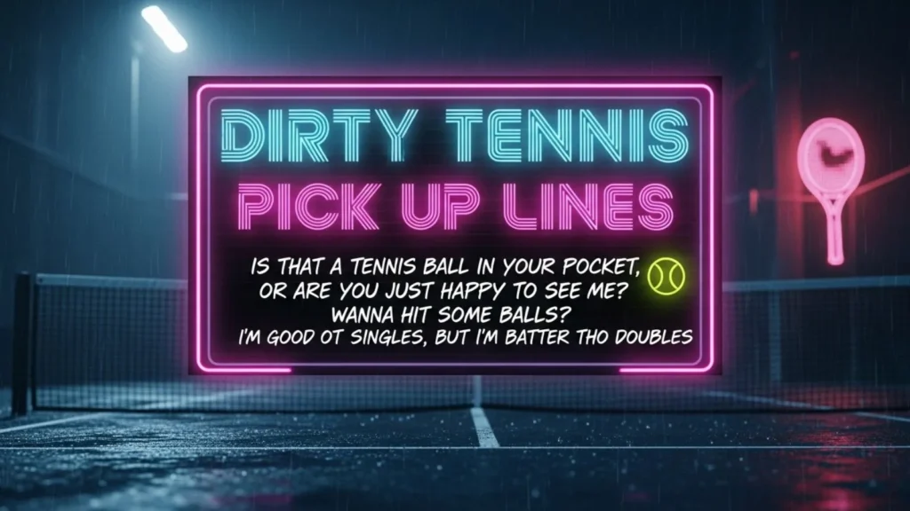 Dirty Tennis Pick Up Lines