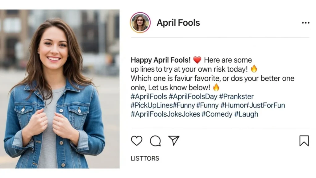 Instagram Caption April Fools Pick Up Lines