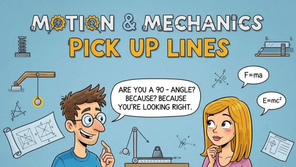 Motion & Mechanics Pick Up Lines